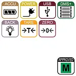 Icons für die Brückenwaage PCE-MS AC1,5T-1-100x200-M