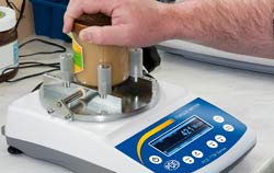 Torque meter in application at a laboratory with food.