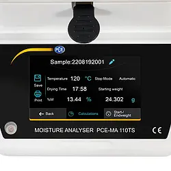 Analisador de umidade - Display