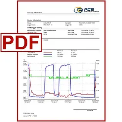 Data logger - Relatório em PDF