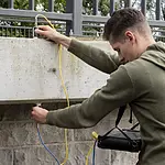 Medidor de prevenção e segurança no trabalho - Imagem de uso