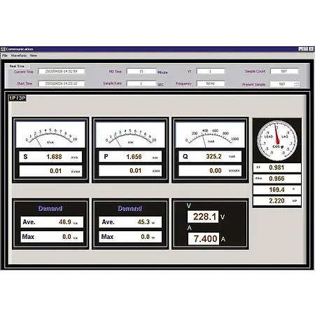 Analizador de redes eléctricas - Software