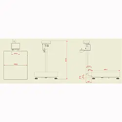 Dimensiones de la plataforma de pesaje de la balanza PCE-SD 33C