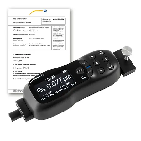 Comprobador de material incl. certificado de calibración ISO