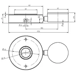 Dinamómetro hidráulico - Dimensiones