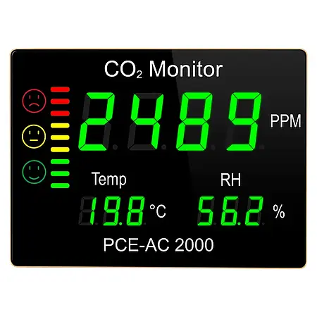 Display de temperatura y humedad - Frontal