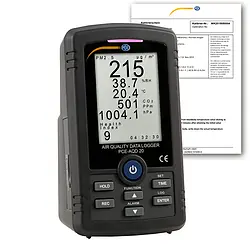 Logger de datos incl. certificado de calibración ISO