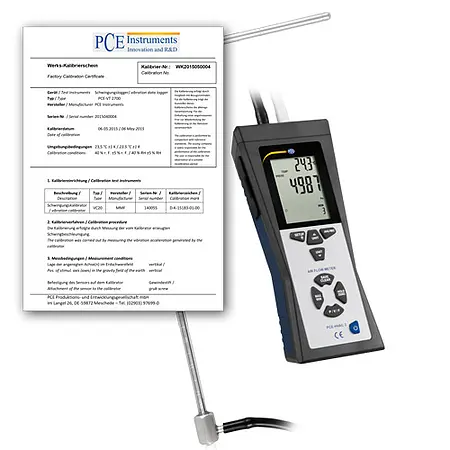 Medidor de caudal incl. certificado ISO