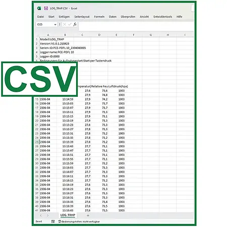 Medidor de climatización HVAC - CSV