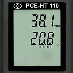 Registrador de datos - Pantalla LCD 