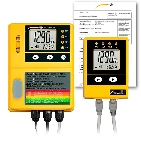 Sistema de detección de gas incl. certificado de calibración ISO