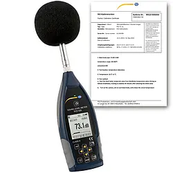 Sonómetro incl. certificado de calibración ISO