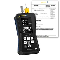 Registrador de datos de temperatura incl. certificado de calibración ISO