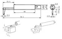 Esquema del sensor PCE-RP-131 para ranuras