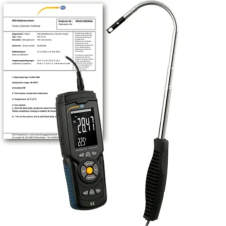 Anemómetro con sonda térmica ISO