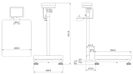 Balanza para silos - Dimensiones