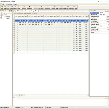 Software del comprobador de material 