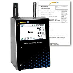 Medidor de partículas PCE-PQC 23EU incl. certificado de calibración