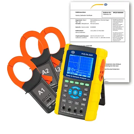 Medidor de potencia y armónicos - incl. certificado calibración ISO