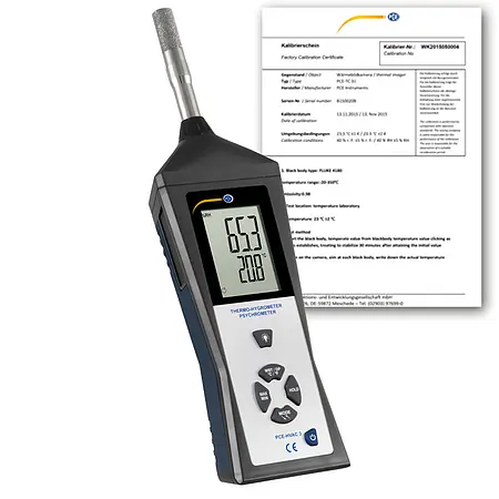 Medidor del punto de rocío incl. certificado de calibración ISO