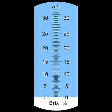 Refractómetro Brix - Escala