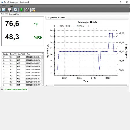 Registrador de datos de temperatura - Software de configuración