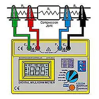 Comprobador de miliohmios - Medición de cuatro hilos