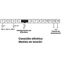 Indicador de corriente - Medida de tensión 