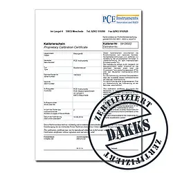 Dakks-kalibreringscertifikat for manometre (tryksensorer)