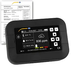 Aerosol måler PCE-AQD 50-ICA inkl. ISO-kalibreringscertifikat