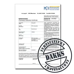 Dakks-kalibreringscertifikat til trykmålingsenheder