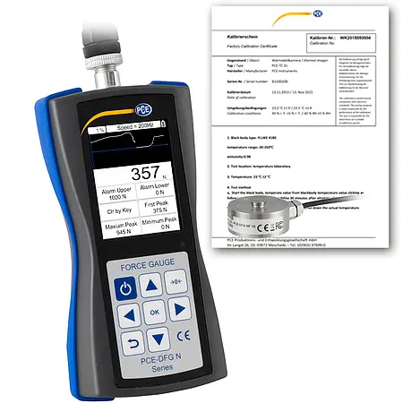 PCE-DFG NF 1K-ICI inklusive ISO-kalibreringscertifikat