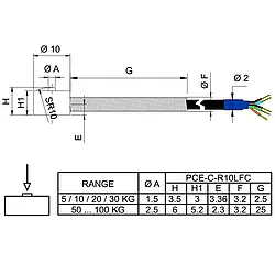 PCE-C-R10LFC-serie 5-100 kg