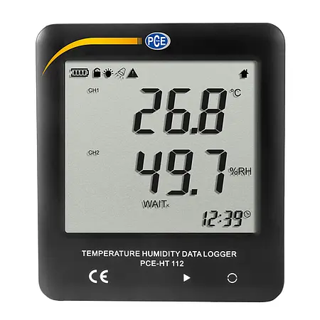 Luftmålingsteknologi Luftfugtighedscreme / datalogger PCE-HT 112 Display