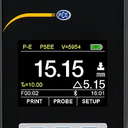 NDT Tester PCE-TG 300-HT5 Display