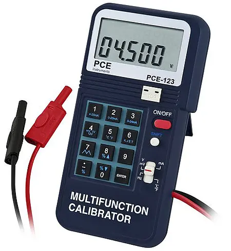 Proceskalibrator PCE -123 -ICA inklusive ISO -kalibreringscertifikat