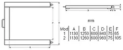 Dimensioner af rustfrit stålsystemskala PCE-SD 1500U SST