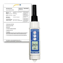 Termo-hygrometer PCE-THB 38-ICA inklusive ISO-kalibreringscertifikat