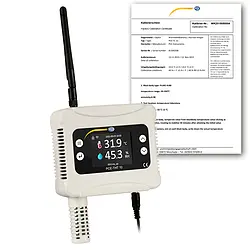 Termo-hygrometer PCE-THT 10-ICA inklusive ISO-kalibreringscertifikat