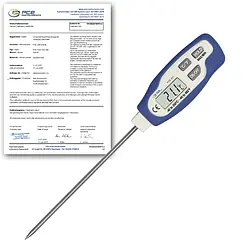 Termometer PCE-ST 1-ICA inkl. ISO kalibreringscertifikat