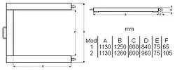 Dimensioner af rustfrit stål Wägerbrücke PCE-SD 3000U SST
