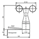 Lille vindmølle kwg1 dimensioner