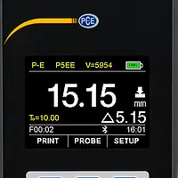 Ultralyds Tykkelsesmåler PCE-TG 300-NO7 Display