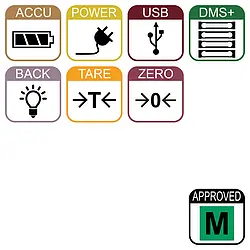 Icons für die Bodenwaage PCE-MS AC1,5T-1-100x200-M