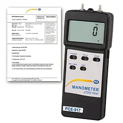 Manometer PCE-917-ICA inkl. ISO- Kalibrierzertifikat