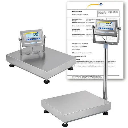 Plattformwaage PCE-EP 150P2-ICA inkl. ISO-Kalibrierzertifikat