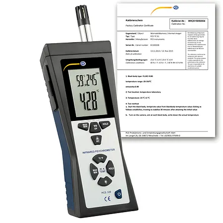 Psychrometer PCE-320-ICA inkl. ISO-Kalibrierzertifikat