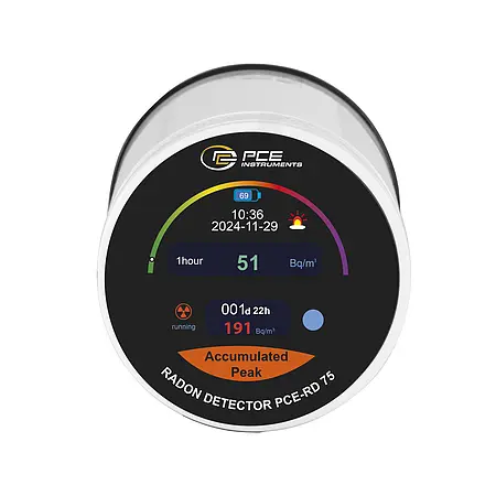 Radon-Messgerät / Radon-Monitor Display