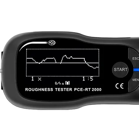 Rauhigkeitsmessgerät PCE-RT 2000 Display