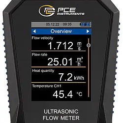 Ultraschall Durchflussmessgerät Display